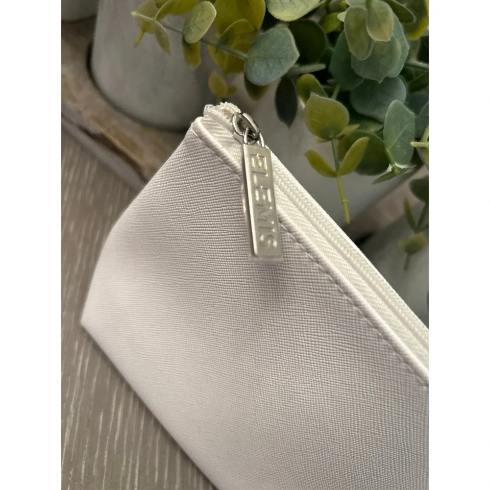 Elemis White Faux Leather Cosmetic Makeup Bag‎